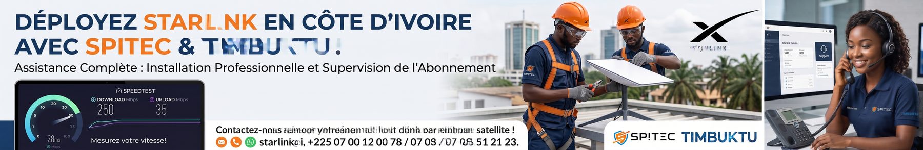 Déployez Starlink en Côte d'Ivoire avec SPITEC et TIMBUKTU